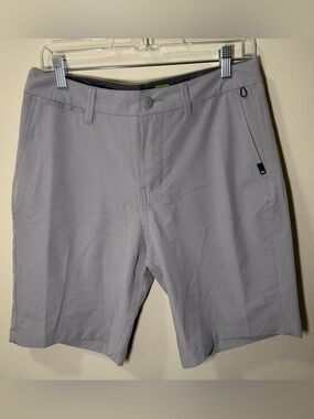 Quiksilver Men's Light Gray Performance Flat Front Shorts 9” inseam